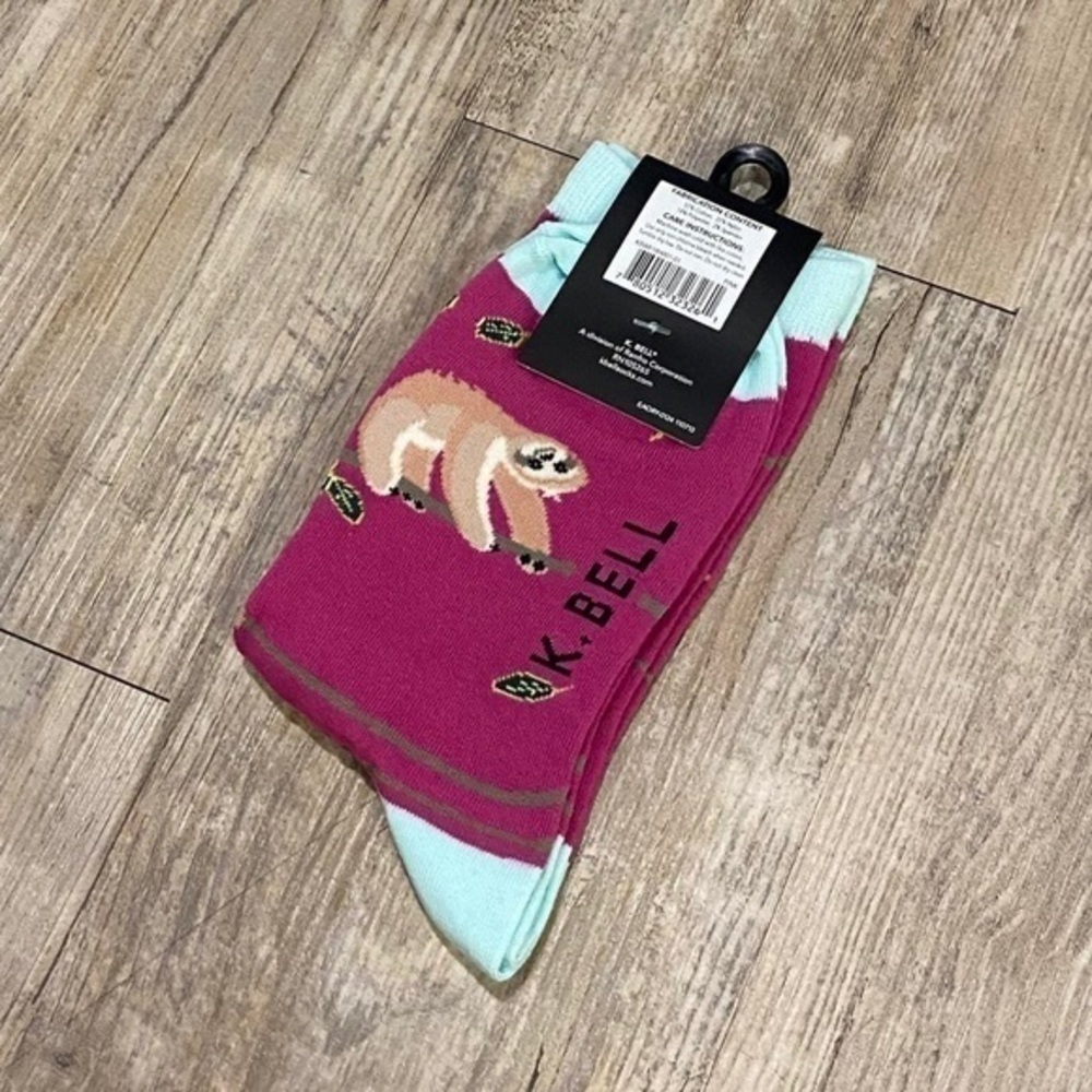 Sloth Print Socks - Picture 2 of 2